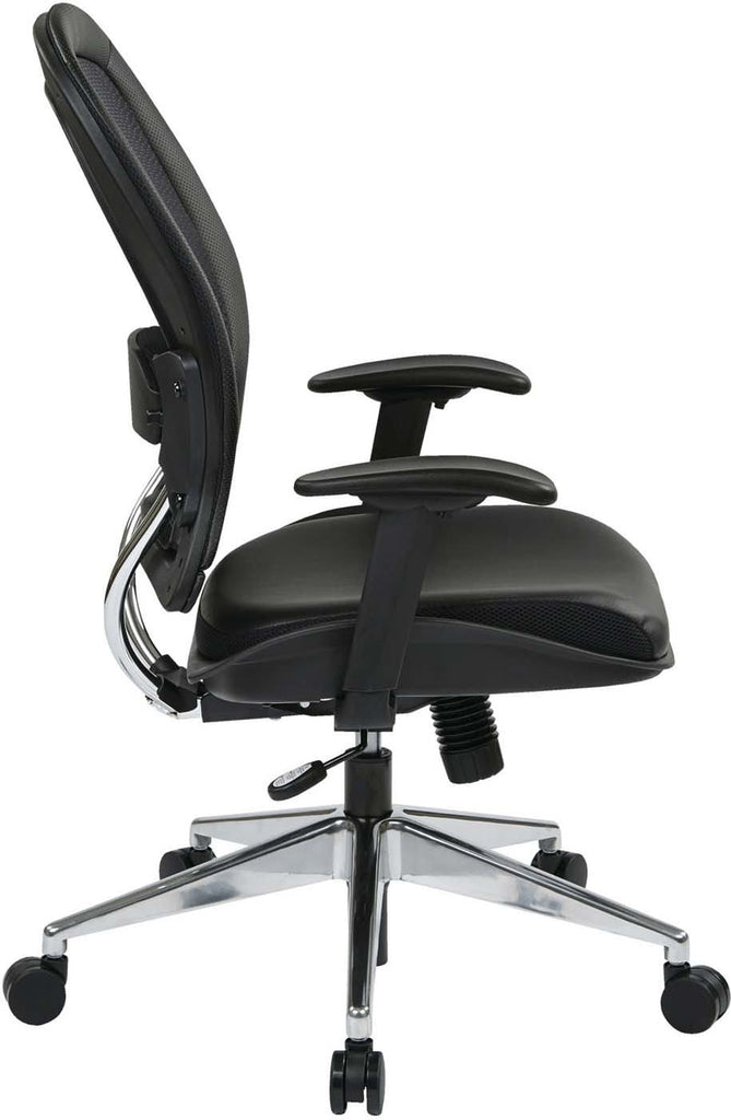 Space Seating® Professional Air Grid® Back Chair Bonded Leather Seat