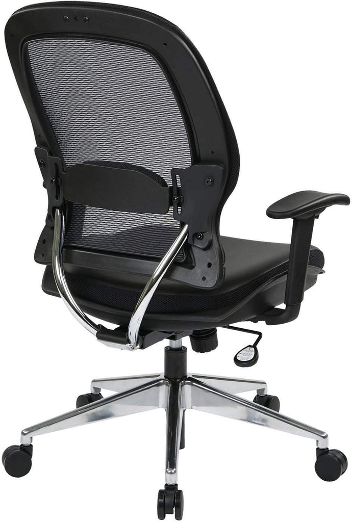 Space Seating® Professional Air Grid® Back Chair Bonded Leather Seat