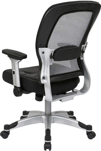 Space Seating® Professional Light Air Grid® Back Bonded Leather Chair [327-E36C61F6] Office Star Mesh Chair 327-E36C61F6