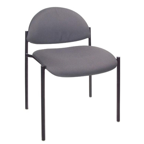 Stacking Steel Side Chair Without Arms [B9505] Boss Office Products Grey GY Stacking Chair B9505-GY