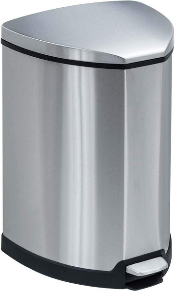 Stainless Step-On Trash Can 4 Gallon [9685SS] Safco Waste Receptacle 9685SS