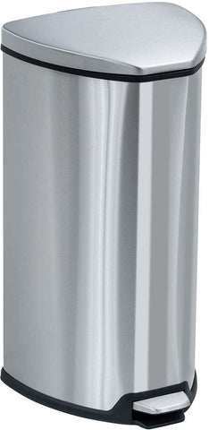 Stainless Step-On Trash Can 7 Gallon [9686SS] Safco Waste Receptacle 9686SS