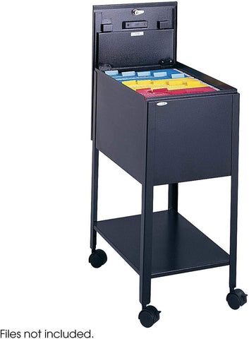 Standard Mobile Tub File with Lock Black [5361BL] Safco File Cabinet 5361BL
