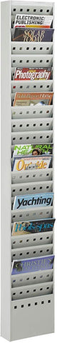 Steel Magazine Rack 23 Pocket Black [4322] Safco Gray Literature Stand 4322GR