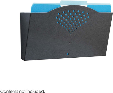 Steel Wall Organizer Rack Legal-Size Single Pocket Black [3171BL] Safco Desktop Organizer 3171BL