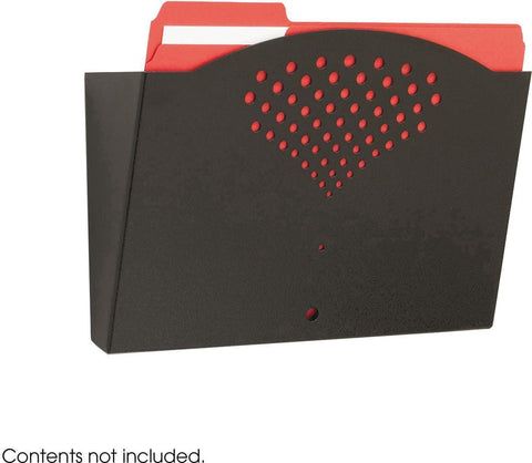 Steel Wall Organizer Rack Letter-Size Single Pocket Black [3170BL] Safco Desktop Organizer 3170BL