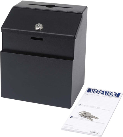 Suggestion Box Steel Black [4232BL] Safco Suggestion Box 4232BL