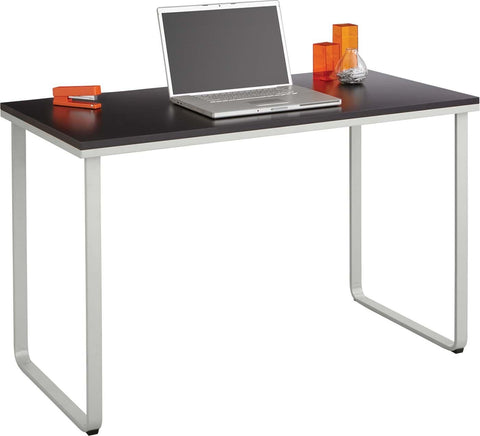 Table Desk & Silver [1943] Safco Black Computer Desk 1943BLSL
