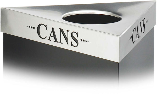 Trifecta® Recycling Trash Can Lid Waste [9560] Safco Stainless Steel Lid, Cans Waste Receptacle 9560CZ