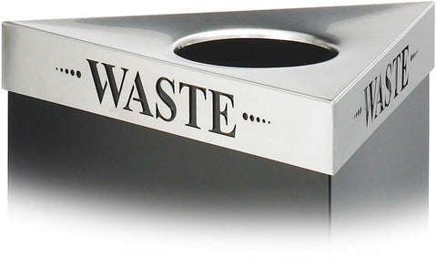 Trifecta® Recycling Trash Can Lid Waste [9560] Safco Stainless Steel Lid, Waste Waste Receptacle 9560WA
