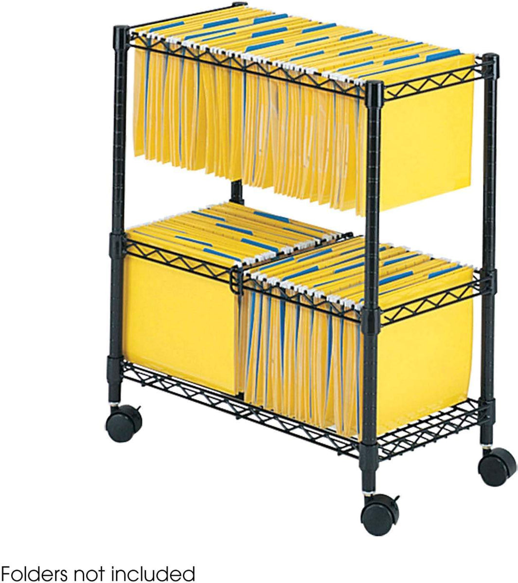 Two-Tier Rolling File Cart Black [5278BL] – Office Chairs Unlimited ...