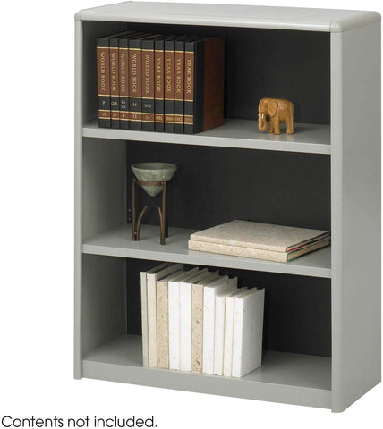 ValueMate® Economy Bookcase 3 Shelf [7171] Safco Gray Bookcase 7171GR