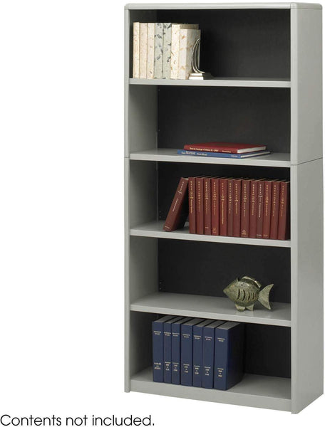ValueMate® Economy Bookcase 5 Shelf [7173] Safco Gray Bookcase 7173GR