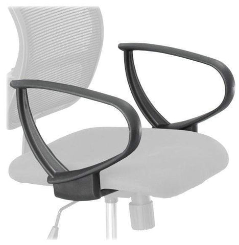 Vue™ Extended-Height Mesh Chair Loop Arms Set [3396BL] Safco Drafting Chair 3396BL