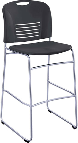 Vy™ Bistro-Height Chair Sled Base [4295] Safco Black Bar Stool 4295BL