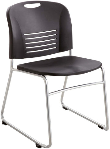 Vy™ Stack Chair Sled Base Set of 2 [4292] Safco Black Stacking Chair 4292BL