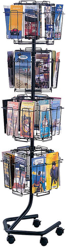 Wire Brochure Literature Display Rack 32 Pocket Black [4128CH] Safco Literature Stand 4128CH