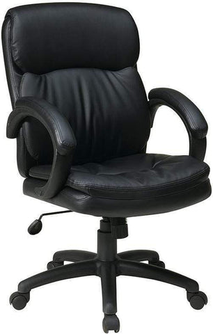 Work Smart Eco Leather Mid Back Executive Chair [EC9231] Office Star Mid Back Desk Chair EC9231-EC3