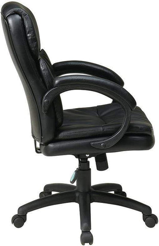 Work Smart Eco Leather Mid Back Executive Chair [EC9231] Office Star Mid Back Desk Chair EC9231-EC3