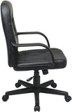 Work Smart Eco Leather Mid Back Office Chair [EC3393] Office Star Mid Back Desk Chair EC3393-EC3