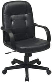 Work Smart Eco Leather Mid Back Office Chair [EC3393] Office Star Mid Back Desk Chair EC3393-EC3