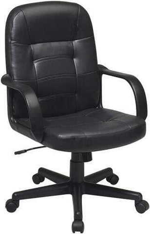 Work Smart Eco Leather Mid Back Office Chair [EC3393] Office Star Mid Back Desk Chair EC3393-EC3