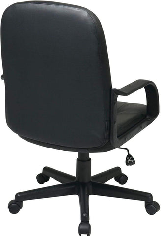 Work Smart Eco Leather Mid Back Office Chair [EC3393] Office Star Mid Back Desk Chair EC3393-EC3