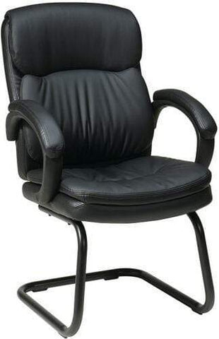 Work Smart Eco Leather Sled Base Guest Chair [EC9235] Office Star Guest Chair EC9235-EC3