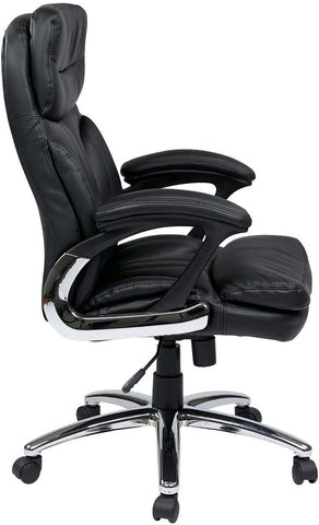 Work Smart Executive High Back Faux Leather Desk Chair [FL2604C] Office Star Leather Office Chair FL2604C-U6