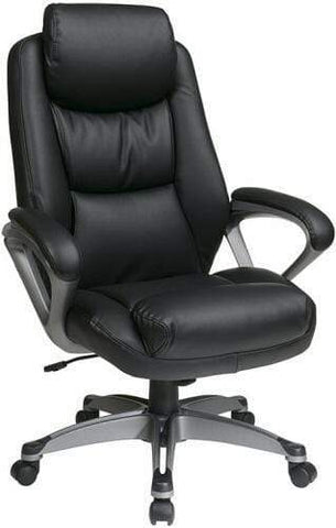 Work Smart Executive Office Chair with Adjustable Headrest [ECH89186] Office Star Leather Office Chair ECH89186-EC3