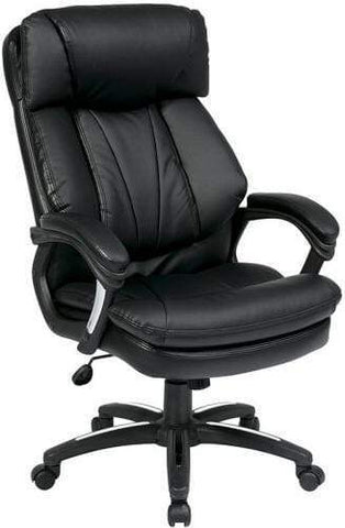 Work Smart Faux Leather Office Chair [FL9097] Office Star Leather Office Chair FL9097-U6