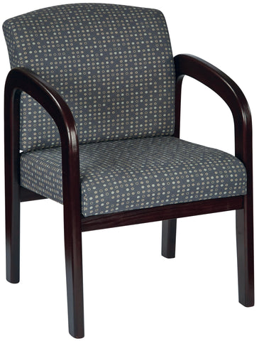 Work Smart Mahogany Finish Wood Visitors Chair [WD383] Office Star Guest Chair WD383-231