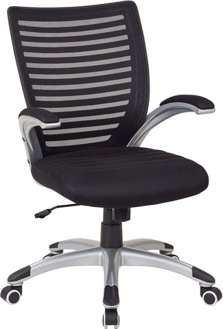 Work Smart™ Mesh Seat and Screen Back Managers Chair [EMH69096] Office Star Black Office Chair EMH69096-3