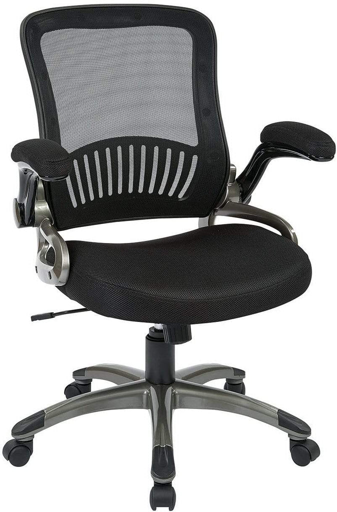 Work Smart Mesh Task Chair with Flip Up Arms [EM35207] – Office Chairs  Unlimited – Free Shipping!