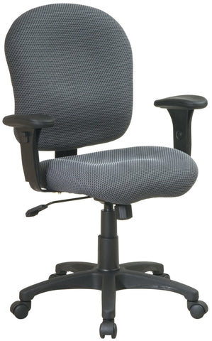 Work Smart Upholstered Office Chair with Adjustable Arms [SC66] Office Star Home Office Chair SC66-231