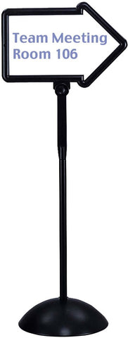 Write Way® Directional Sign Black [4173BL] Safco Sign 4173BL